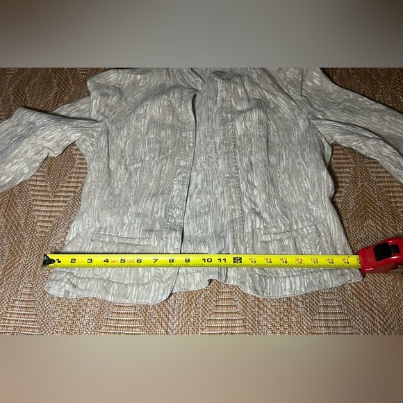 Coldwater Creek Women's Tan Blazer Jacket,Textured,Open Front,Size 6,Great - Picture 8 of 9